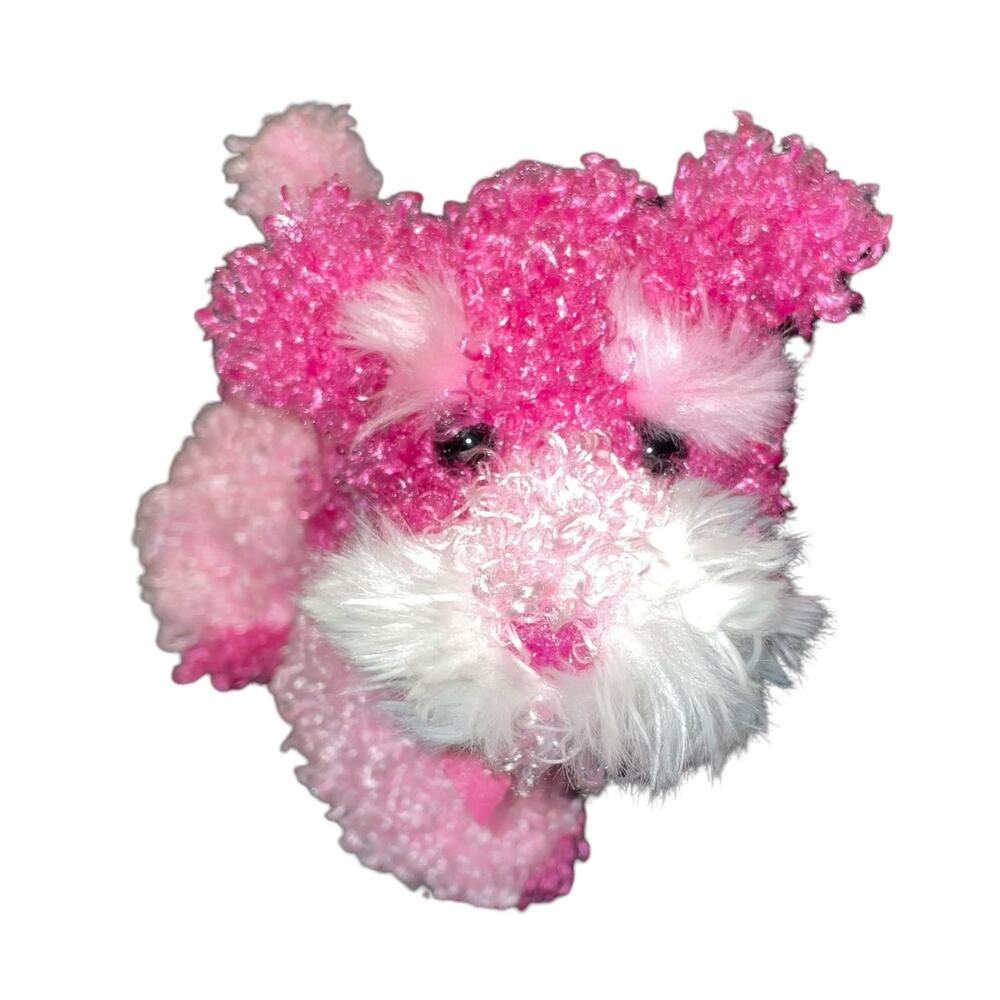 Ty Pinky Glitters Plush Dog 6" Pink White Stuffed Animal Pup Nursery Toy Vintage - Picture 2 of 12